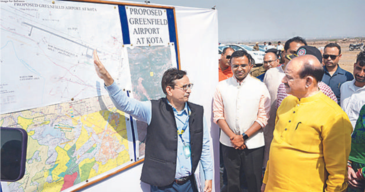 Om Birla inspects land for green field airport in Kota, informs that formalities for land allotment completed